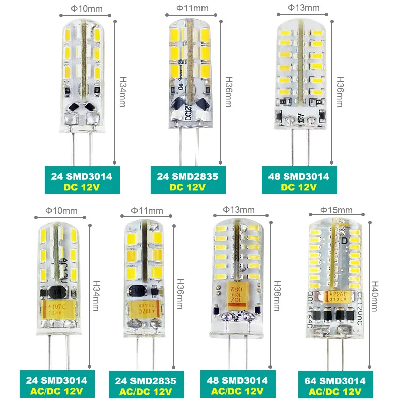 SonQin G4 светодиодный 12В 5 Вт 9 AC/DC лампы 2835SMD 24 48 Светодиодный 360 Угол луча Бесплатная