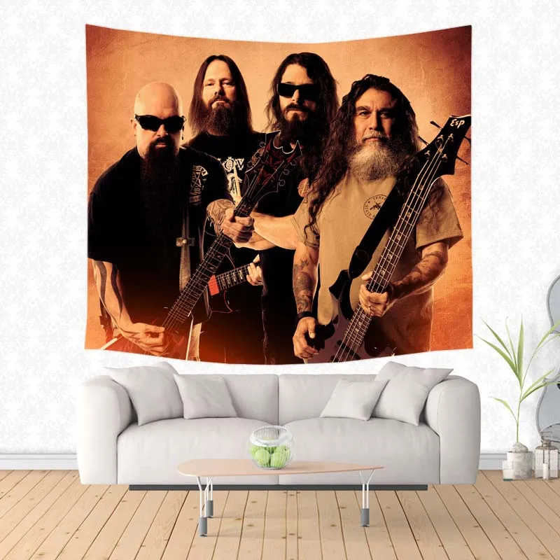 Большой Slayer настенный гобелен на заказ пляжный коврик для йоги полиэстер тонкая шаль одеяло покрывало для пикника ковер домашний декор - Цвет: 4