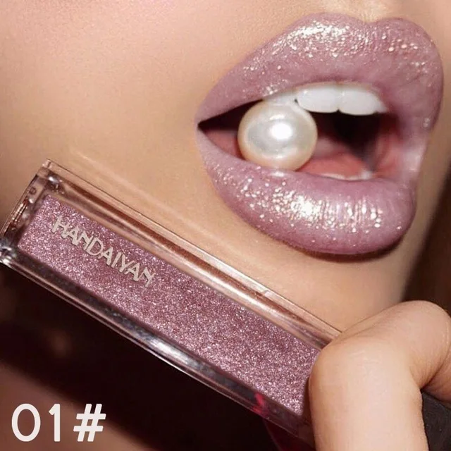 1 HANDAIYAN beauty Makeup, стойкая Матовая жидкая губная помада, красные губы, водостойкий металлический блеск для губ, Косметика для макияжа - Цвет: 1