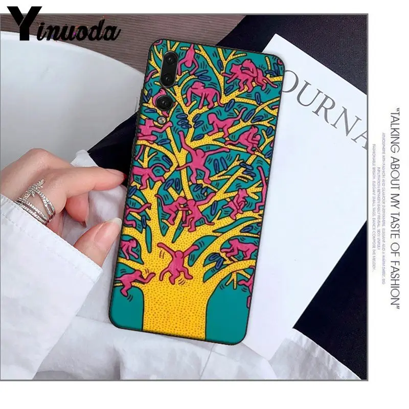Yinuoda Keith Haring art Роскошные уникальные красочные милые аксессуары для телефонов