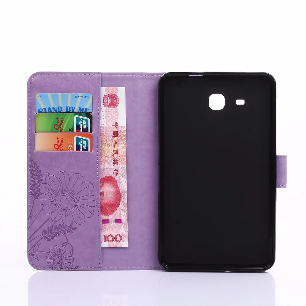 Tablet Protective Shell Cover Case for Samsung Galaxy Tab A A6 7.0 T280 T285 3D Flower PU Leather Soft TPU Smart Stand Back | Компьютеры и