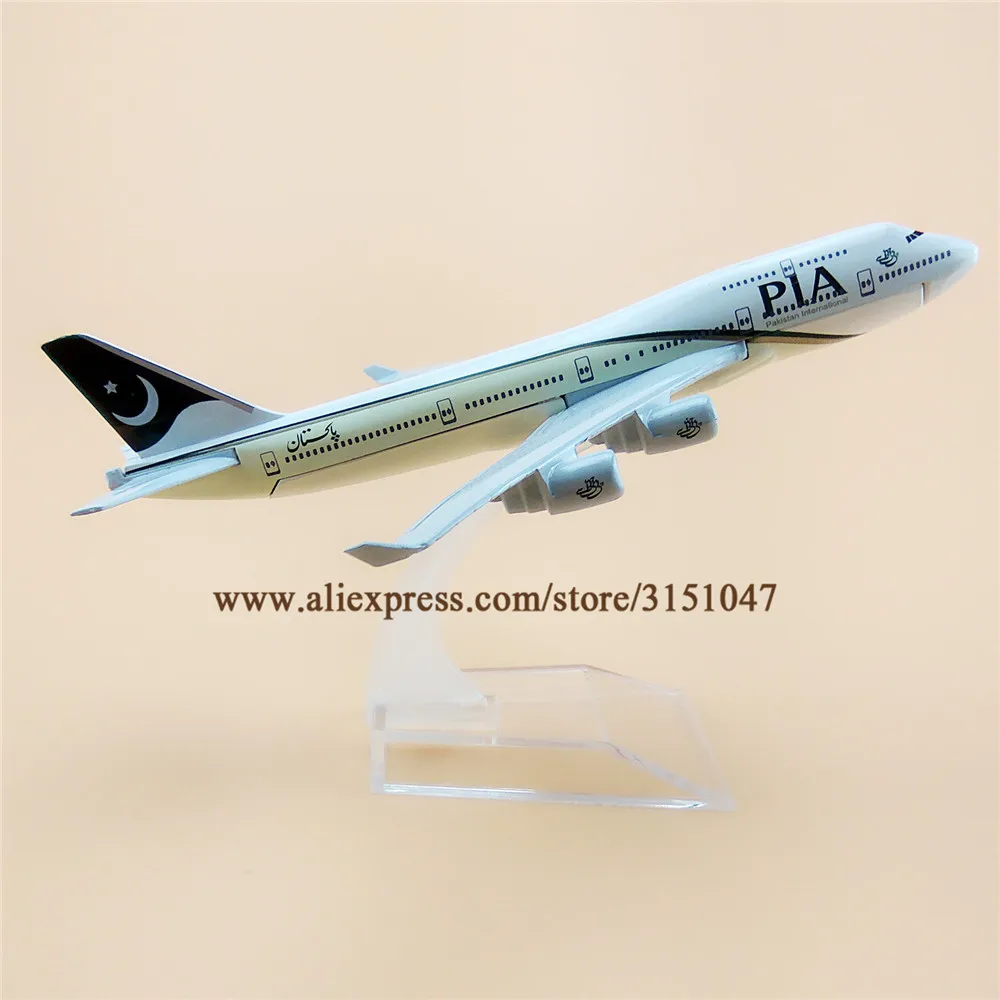 Пакистан воздуха PIA Airlines B747 Боинг 747-400 Воздушный самолет сплав для модели металла