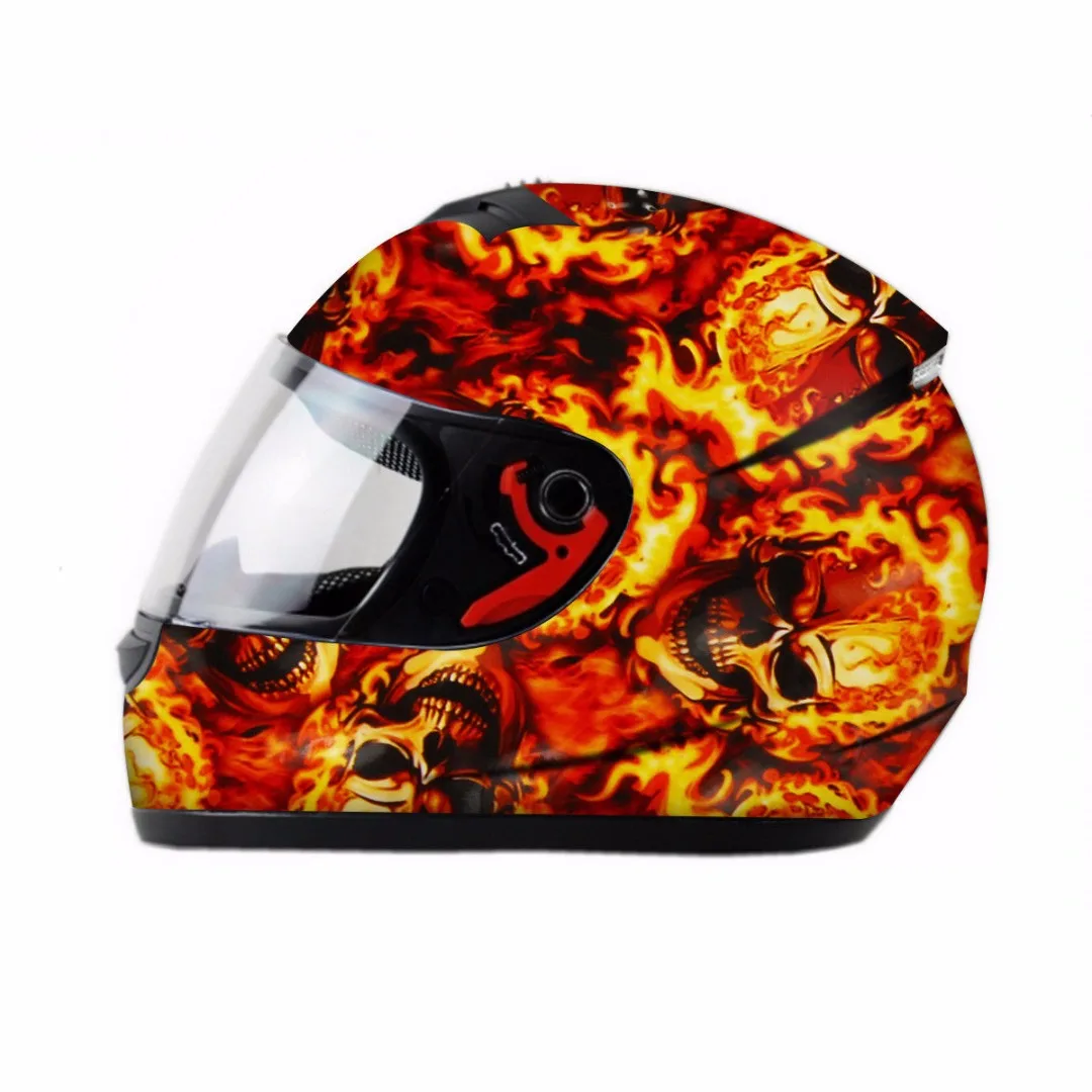 100 см * 50 Red Fire Skulls PVA гидрографическая пленка для переноса воды с принтом