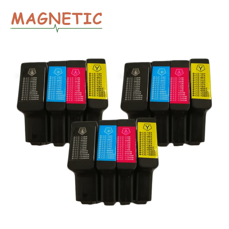 Картридж для принтера Brother LC12 LC17 LC71 LC40 LC73 LC75 LC77 LC79 LC400 LC450 LC1220 LC1240LC1280 12 шт.|ink