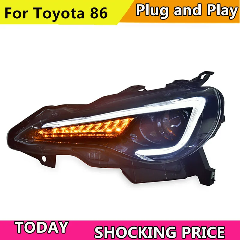 

Car Styling for FOR Toyota FT GT 86 FT86 GT86 Subaru BRZ 2012-2018 Headlights LED Headlight DRL Lens Double Beam