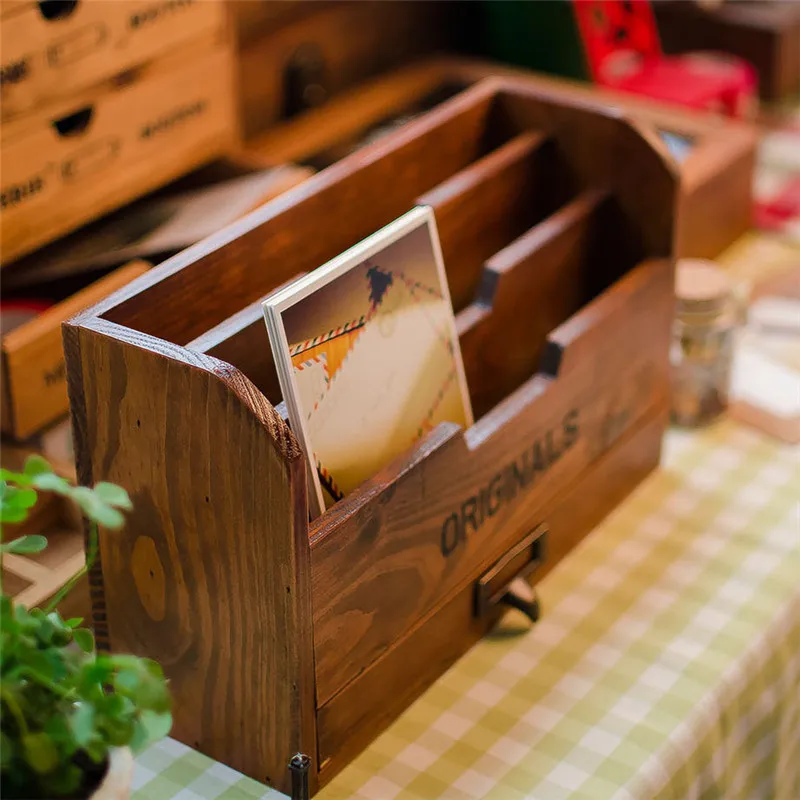 

Multifunction Wooden BOX Storage Container Boxes Decorative Wood Box Pencil Vase Jewellery Treasure Chests decor Holder Supplies