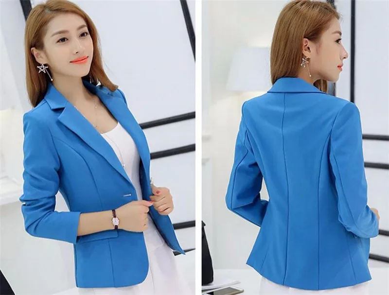 Женские блейзеры новинка 2016 модный Блейзер на одной пуговице женский костюм