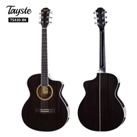 tayste guitar 40 inch acoustic guitarra 6 strings mahogany top quality black blue wooden high gloss stringed instrument ts430