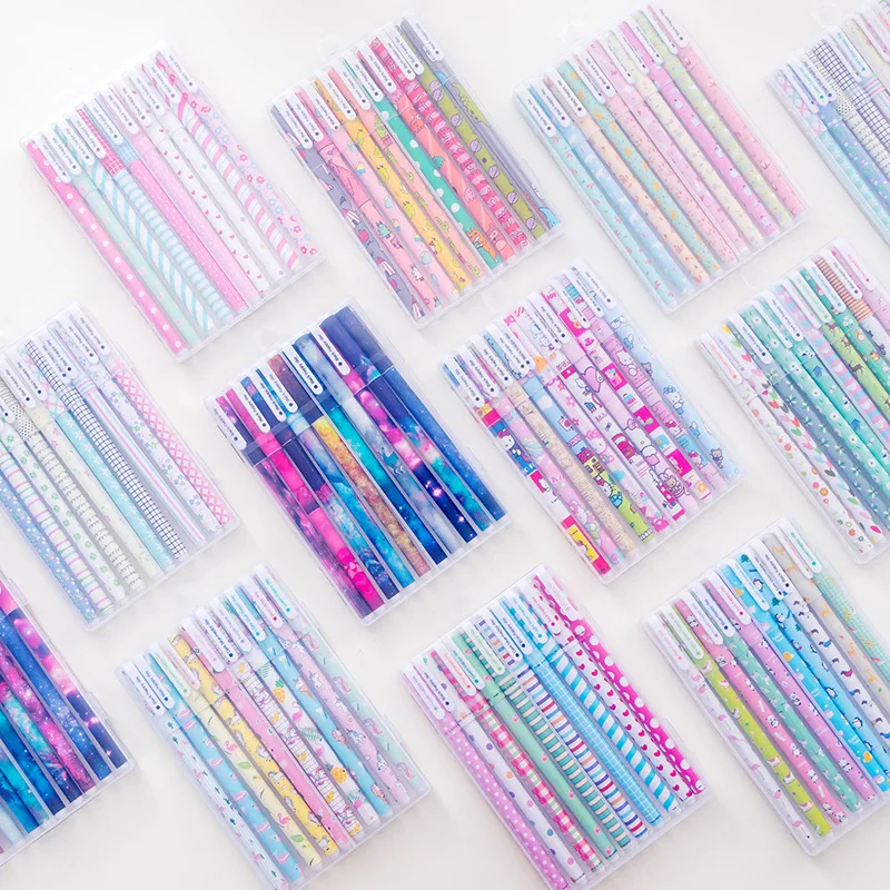 

10Pcs Cute Kawaii Cartoon Gen Pen Set Ten Colored Boligrafos Pencils for Girls Boy Writing Pen Office School Stationery Supplies