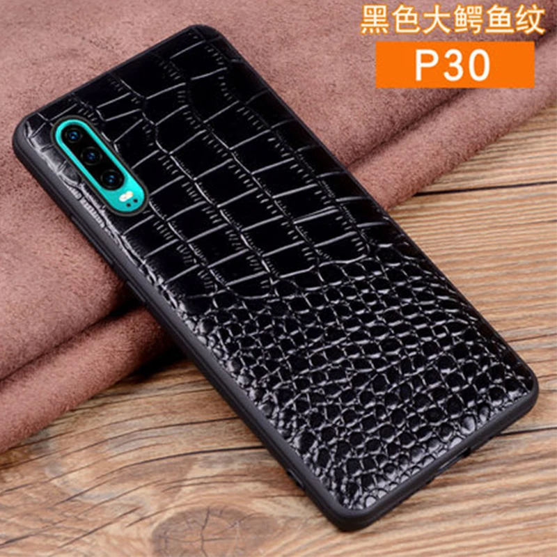 Модный чехол из натуральной кожи с крокодиловым принтом для Huawei P30/P30 Pro тонкий