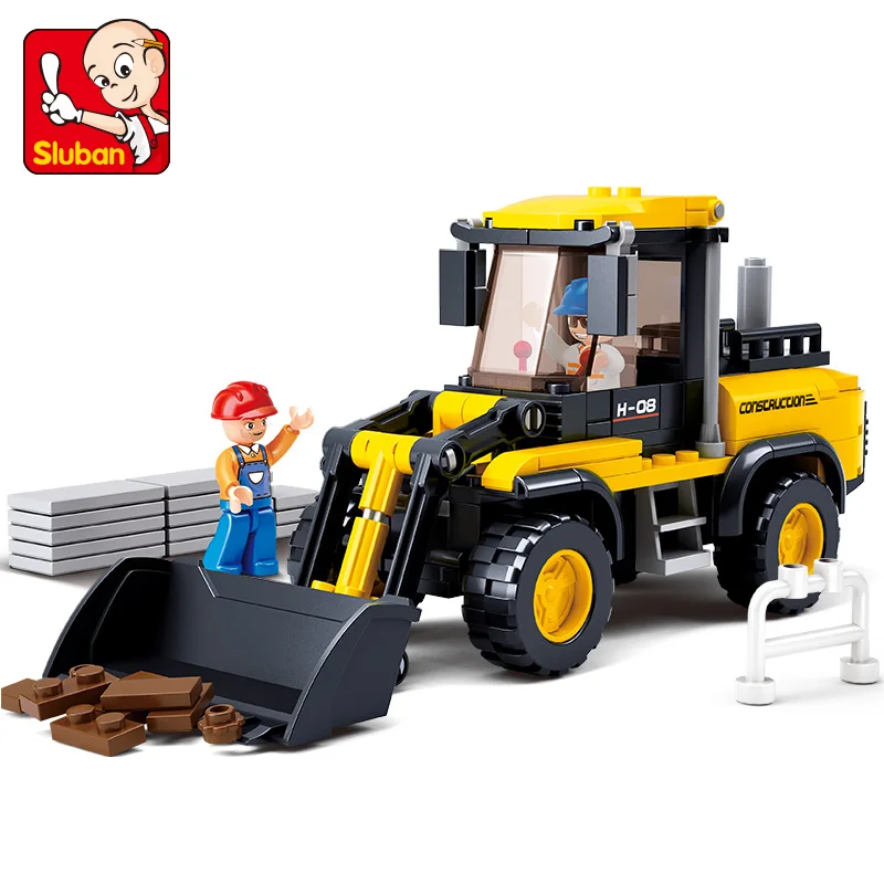 

Sluban Building Block City Town Construction Heavy Engineering Forklift Truck 212pcs Educational Bricks Toy Boy