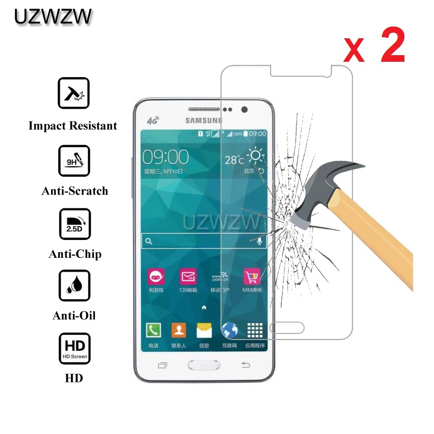 2 шт Премиум Закаленное стекло для samsung Galaxy Grand Prime Защитное стекло для экрана протектор для samsung Grand Prime G530 стекло