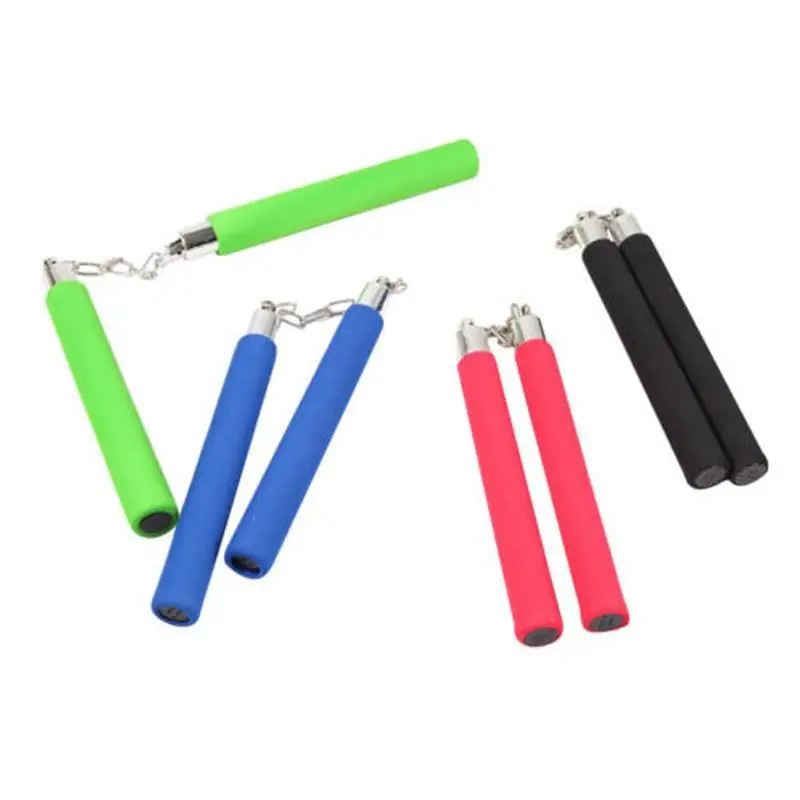 Каратэ Боевые искусства обучение пены Nunchaku нунчаки палочка практика игрушка для детей 4 цвета безопасности губка Nunchaku