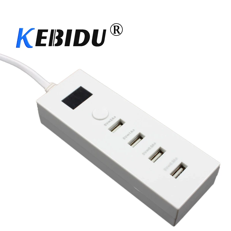 Универсальное настольное зарядное устройство Kebidu с 4 USB портами постоянный ток 5 В