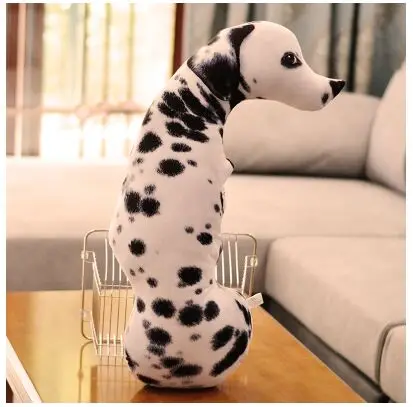 Fiyat 3D Büyük Peluş Benekli Köpek Oyuncak Yeni Simülasyon Köpek Yastık Hediye Yaklaşık 90cm