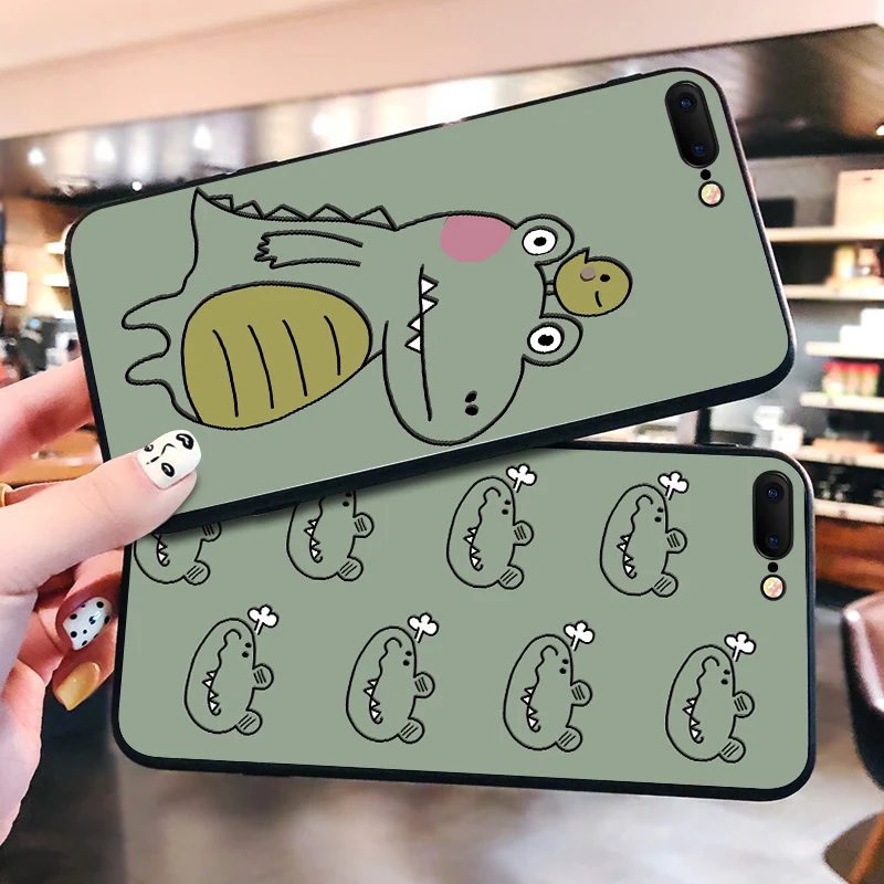 IIOZO милый чехол для телефона с рисунком животного из крокодиловой кожи iphone 6 6s 7 8