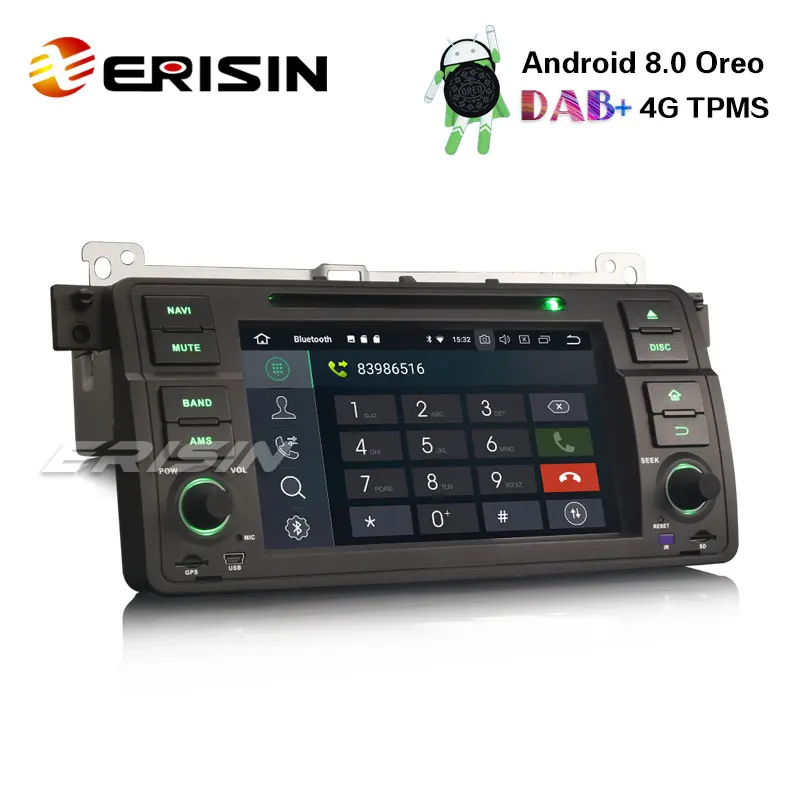 Erisin ES7546B 7 &quotAndroid 8 0 Автомобиль Радио DVD плеер 4G Wi Fi DAB + gps Bluetooth для BMW E46 Rover 75 MG