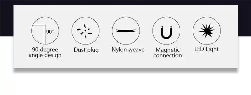 90 градусов Магнитный USB кабель для зарядки huawei usb type C 8 Pin кабель для передачи данных телефон магнит зарядное устройство для samsung Galaxy S10 S9 S8