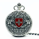 Механические карманные часы унисекс, с красным крестом