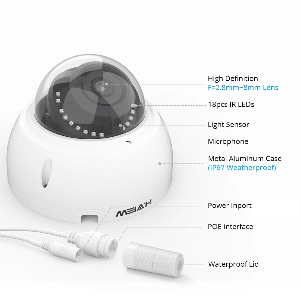 H.VIEW PoE IP камера 4mp H.265 CCTV s 2 8 мм Моторизованный объектив Автофокус IP67 Onvif NAS s|Камеры
