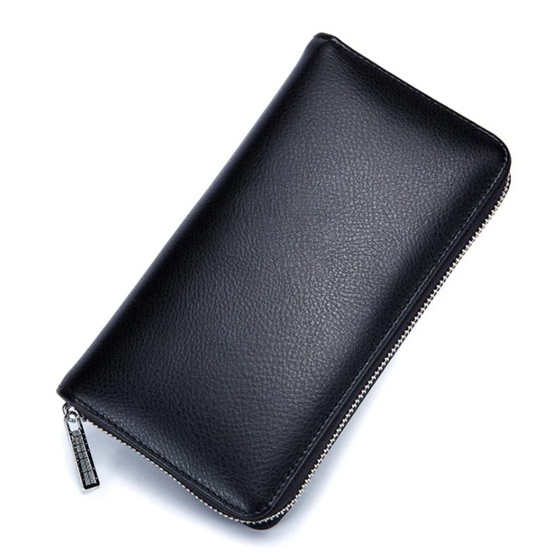 Длинный секционный кошелек на молнии из натуральной кожи сумка для паспорта