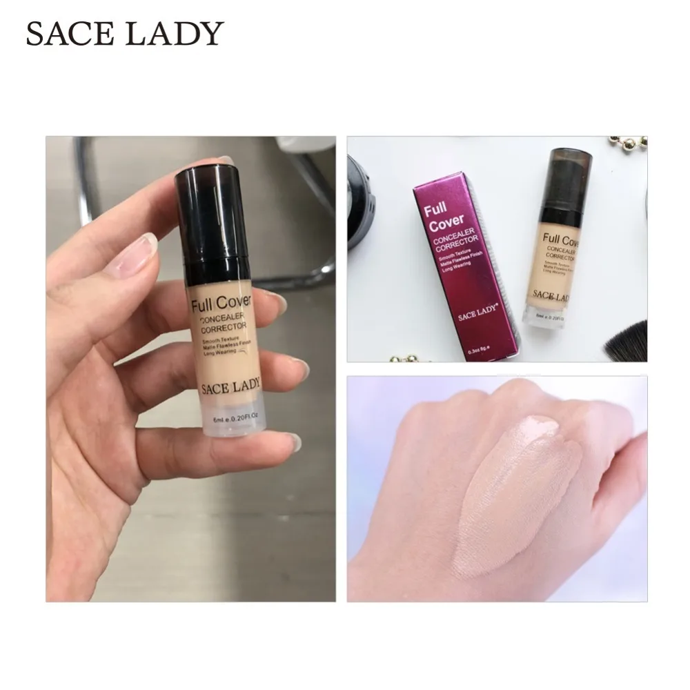 Sace Lady консилер для глаз основа макияжа Основа 6 мл полное покрытие темные круги