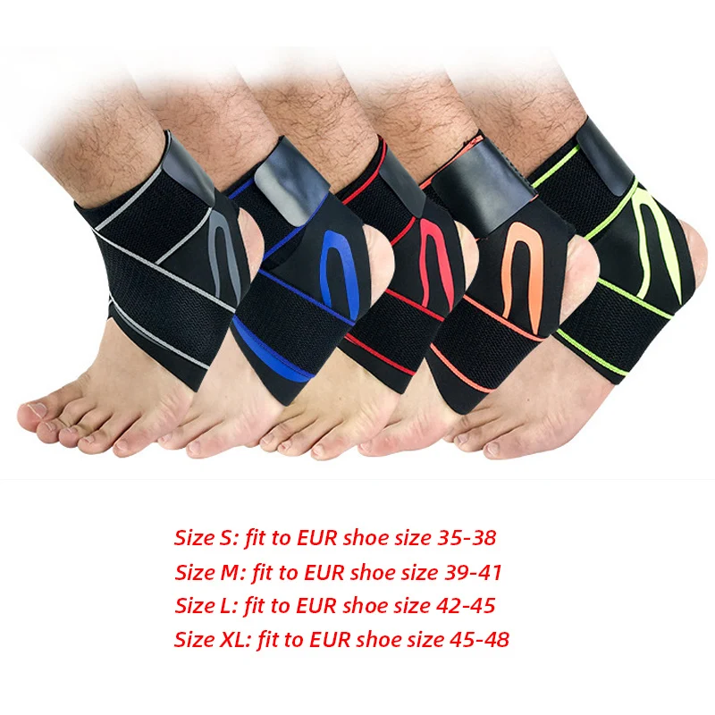 

2 Pcs/lot Neoprene Sport Ankle Brace Men Women Compression Fixed Jiont Ankle Support Protector Sock to Relieve Pain Hiking Gym