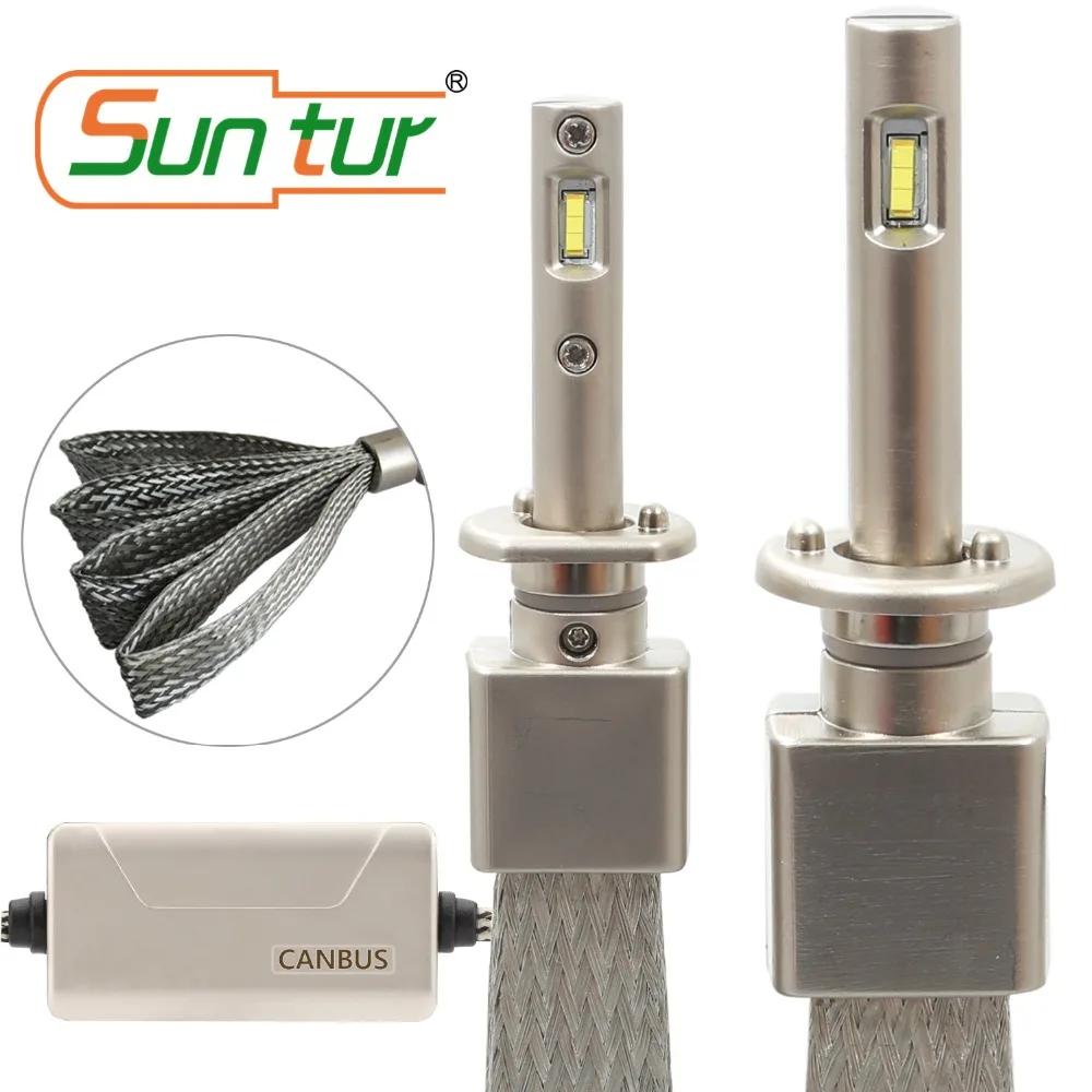 Suntur H1 CanBus безвентиляторный светодиодный комплект фар 100 Вт 10000LM 6000 К белый |