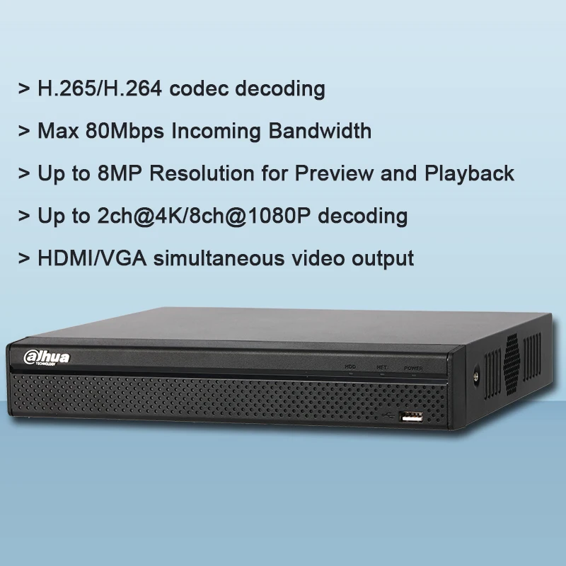 Сетевой видеорегистратор Dahua 4CH 8CH 16CH NVR4104HS 4KS2 NVR4108HS NVR4116HS H.265 Lite Видео Регистраторы