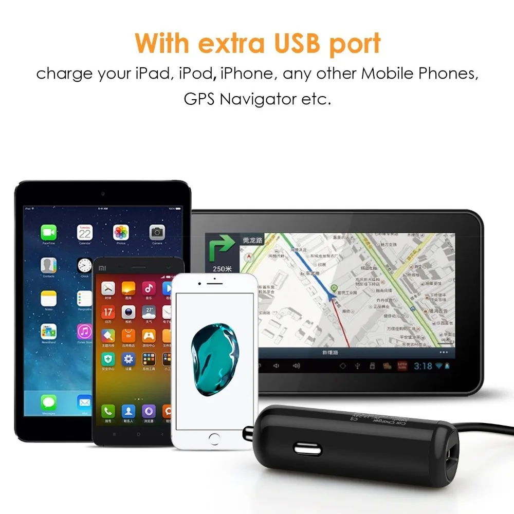 Vantrue C2 DC5V 3.6A автомобильное зарядное устройство адаптер 10 футов мини USB
