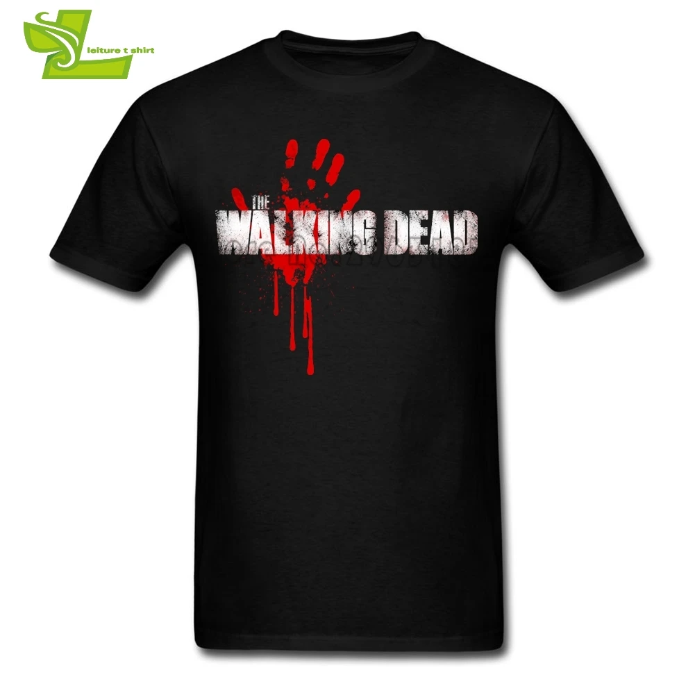 Мужская футболка с коротким рукавом The Walking Dead Bloody Hand 100% хлопок одежда Новое
