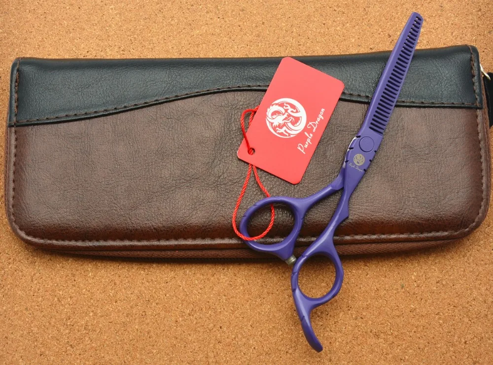 Z1010 6 In. Purple Dragon Japan 440C Hairdressing Scissors Cutting Shears Thinning Professional Human Hair | Красота и здоровье