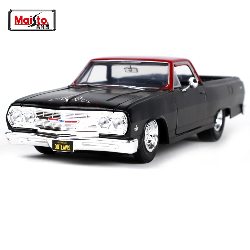Грузовик пикап Maisto 1:25 1965 Chvrolet EL OYO перезаряженная модель автомобиля игрушечная