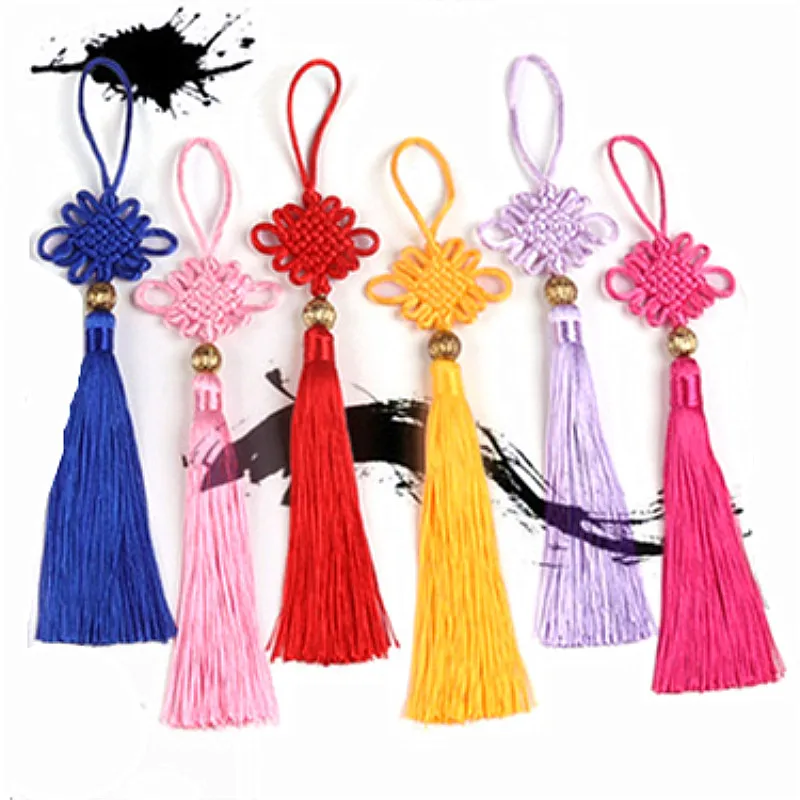 2PCS Multicolor Polyester Chinese knot decoration tassel pendant DIY curtain clothing bag sewing accessories Car | Дом и сад