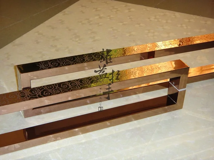 Китайская антикварная ручка двери из нержавеющей стали розового золота