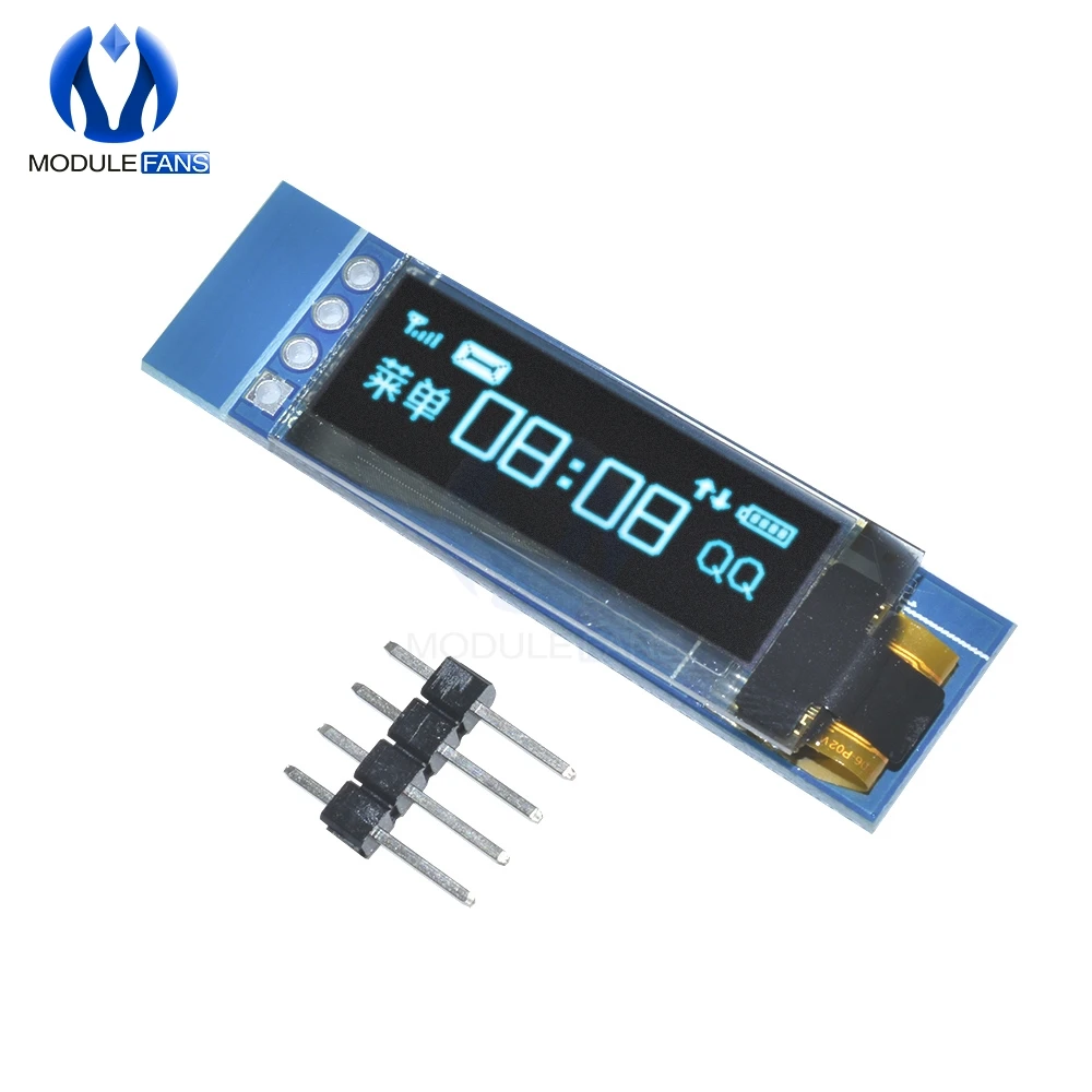 0,91 дюймов 128x32 IEC IIC Серийный синий OLED ЖК-дисплей модуль 0,9" 12832 SSD1306 ЖК-экран для Arduino подсветка