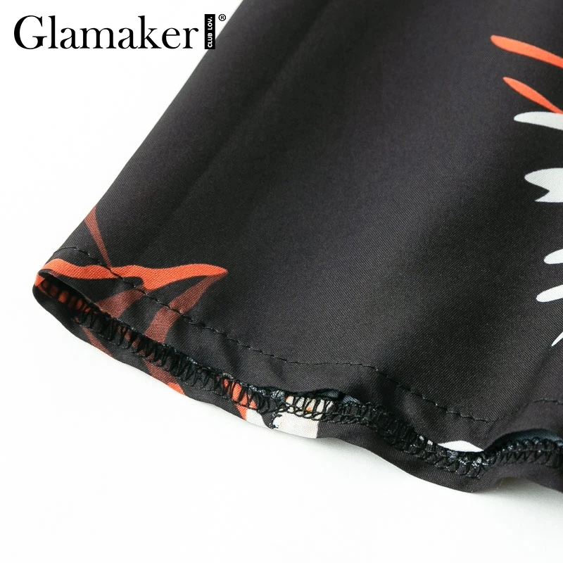 Glamaker сексуальное платье миди с цветочным принтом женское летнее пляжное