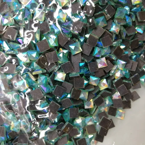 aquamarine 6 мм 8 мм 10 мм Стразы квадратной формы плоские задние стразы исправление камней и кристаллов Стразы для одежды - Цвет: aquamarine
