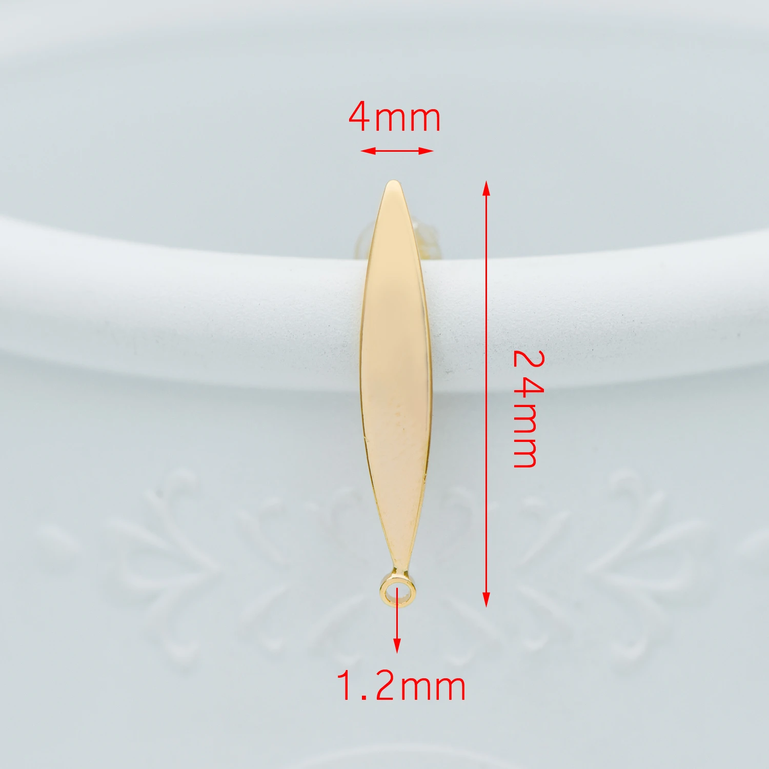 10pcs Gold Bar Ear Posts 24x4mm Tone Brass Stud Earring Components (GB-631) | Украшения и аксессуары