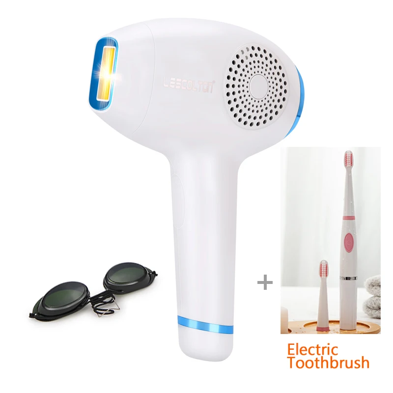 With Sonic Toothbrus Lescolton 4в1 IPL эпилятор холодного удаления волос T011C постоянный лазер для домашнего бикини триммер электрический Фотоэпилятор - Цвет: With Sonic Toothbrus