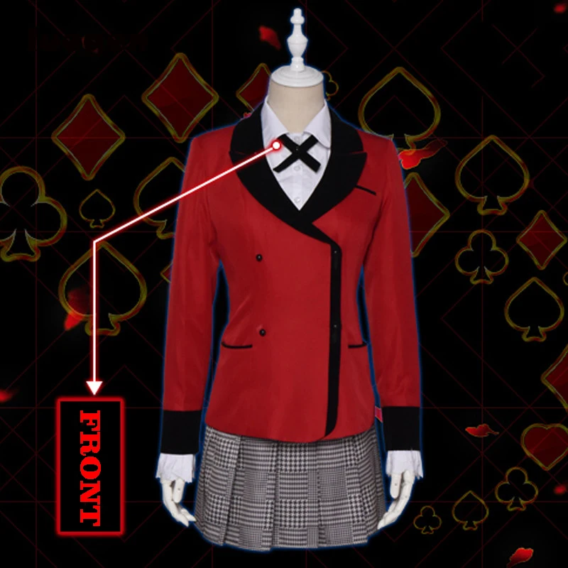 Аниме Kakegurui Костюмы для косплея Kirari Momobami школьная форма JK Sailor Mavy футболка с