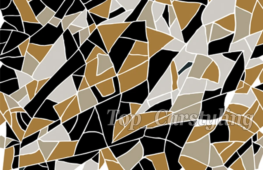 Черно желто белые камуфляжные виниловые оболочки для кузова автомобиля наклейка