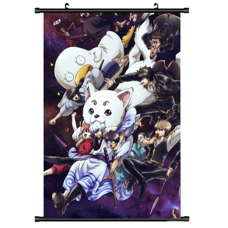 Японская декоративная картина аниме GINTAMA Sakata Gintoki & Kagura Sadaharu Hijikata Toushirou домашний