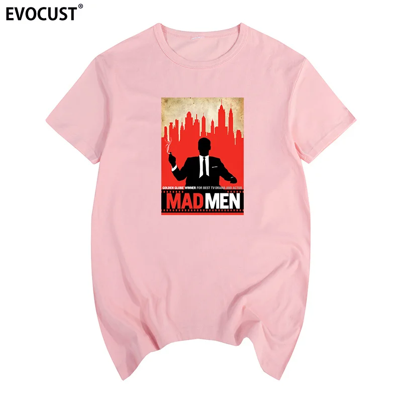 Mad Men TV Show Inspired Poster Don Draper Summer print T-shirt Cotton T shirt New women TEE | Мужская одежда