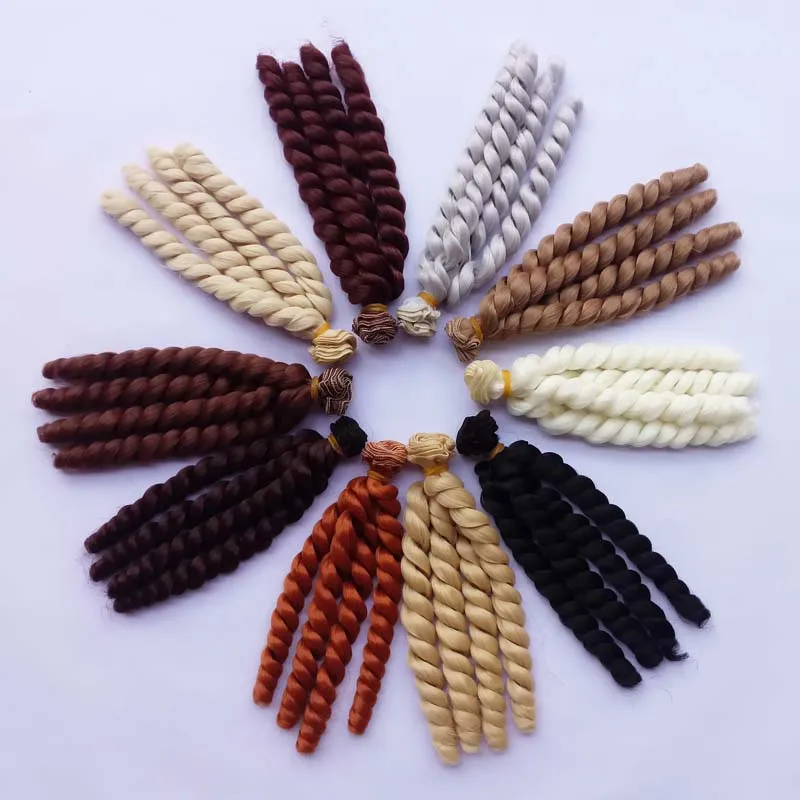 

1 шт./лот, розничная продажа, Новые DIY Волосы, кукла BJD SD, блонд, коричневый, натуральный цвет, парики с волнистыми волосами для куклы, волосы 20 с...