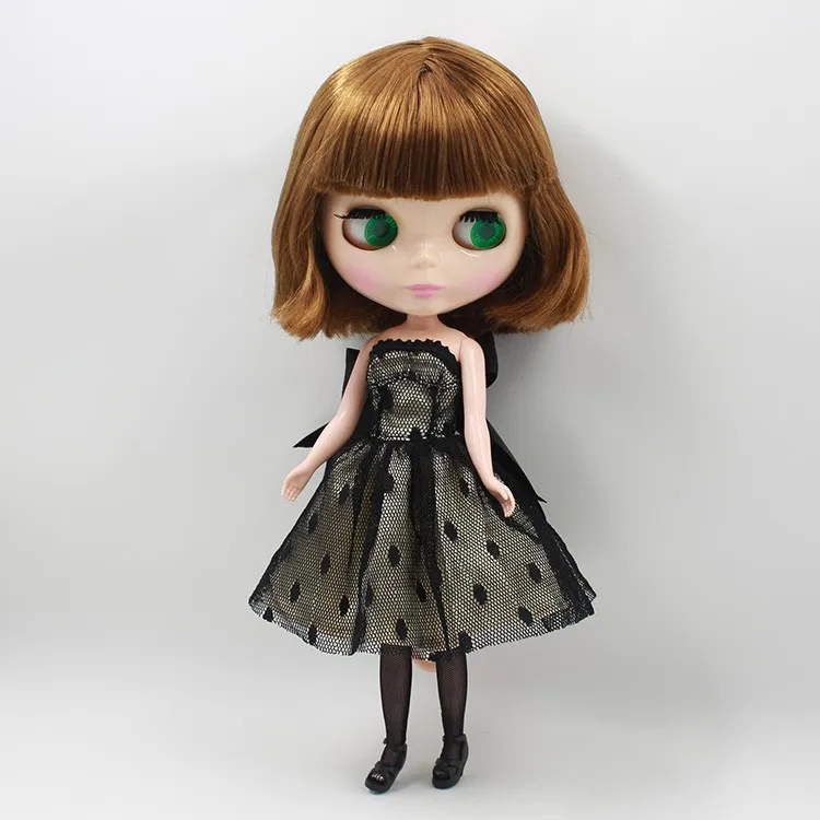1/6 Одежда для кукол черное платье с чулком платье подходит blyth кукла ледяная кукла
