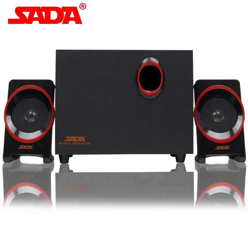 SADA SL-8018 Мультимедиа ПК деревянный динамик USB 2 1 смартфон портативный объемный