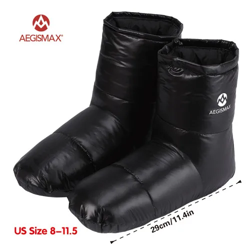 Black XL AEGISMAX/Теплый легкий спальный мешок для путешествий; аксессуары; домашние тапочки унисекс на утином пуху; мягкие носки для кемпинга - Цвет: Black XL