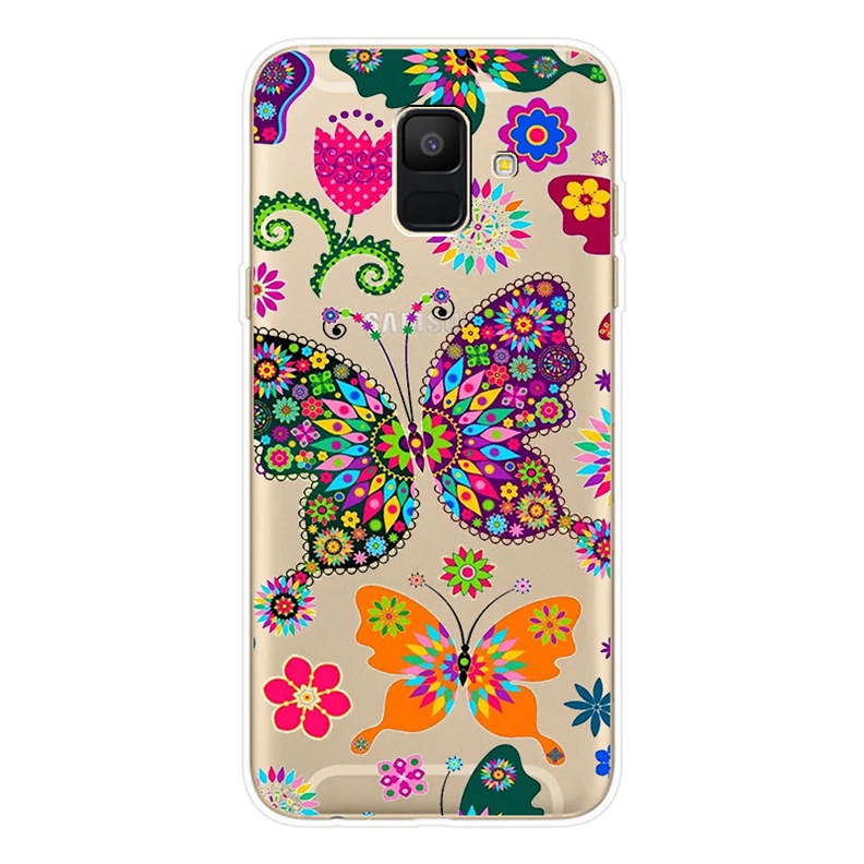 Для Samsung Galaxy A6 A8 2018 Чехол Мягкий силиконовый чехол для телефона Чехлы A 6 Plus 8 A600F A610F
