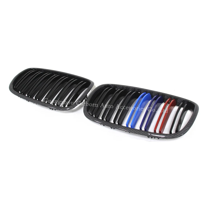 Верхняя решетка радиатора из углеродного волокна для BMW X Series X5 E70 X6 E71 2007 2008 2009 2010